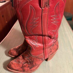 Vintage Womens Miss Capezio Unique Pattern Boho Hippie Western Boots 8 M